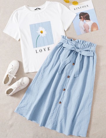 
						Compleu SHEIN, albastru/alb