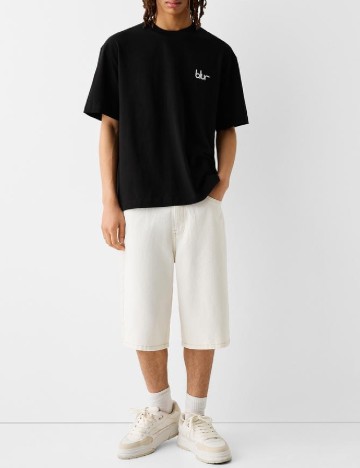 
						Tricou Bershka, negru