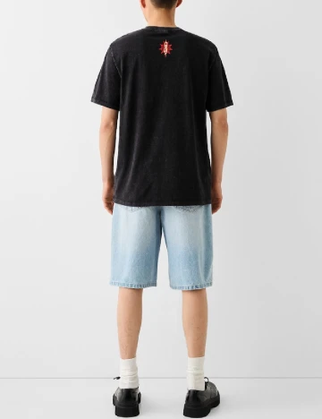 Tricou Bershka, negru Negru