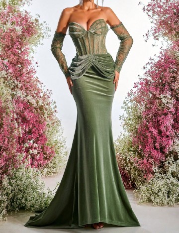 
						Rochie lunga SHEIN, verde
