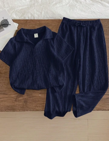 Compleu Shein Kids, bleumarin Albastru