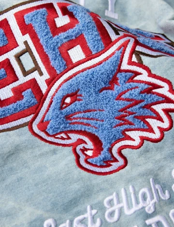 Sacosa Bershka, albastru Albastru