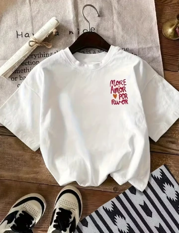 Tricou SHEIN, alb Alb