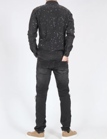 Camasa Pull&Bear, gri inchis Gri