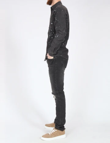 Camasa Pull&Bear, gri inchis Gri