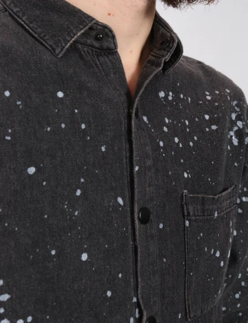 Camasa Pull&Bear, gri inchis Gri