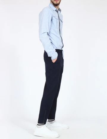 Pantaloni Bershka, bleumarin Albastru