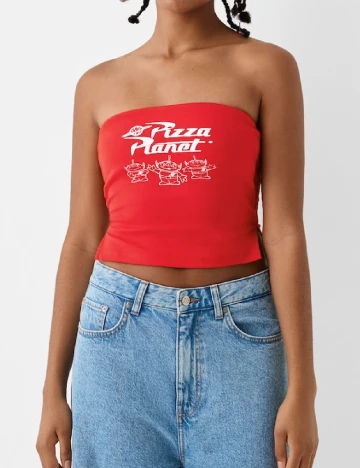 Top Bershka, rosu Rosu