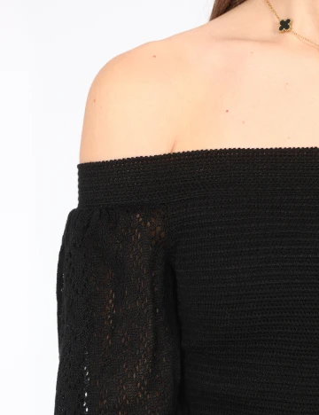 Top Bershka, negru Negru