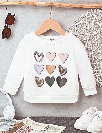 Bluza Shein Kids, alb Alb