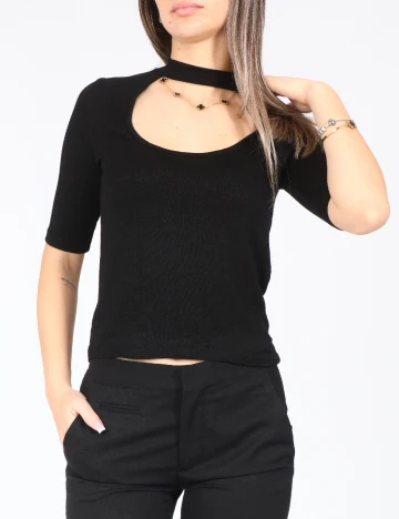 Bluza Bershka, negru Negru