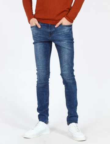 Blugi Pull&Bear, albastru Albastru