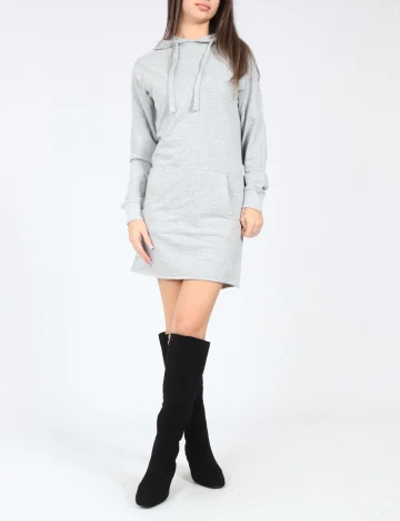 Rochie scurta Bershka, gri Gri