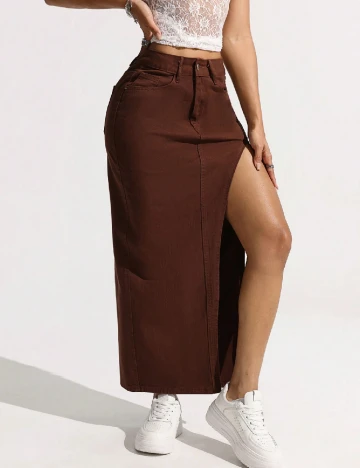 Fusta SHEIN, maro Maro