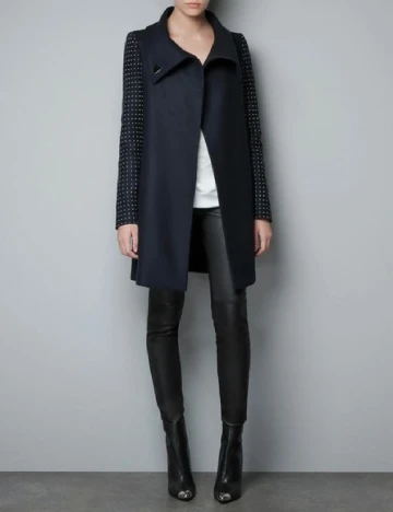 Palton Zara, bleumarin Albastru