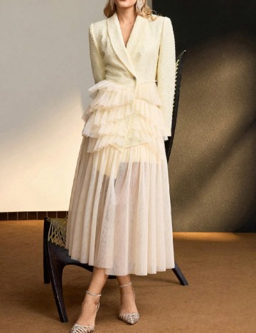 
						Rochie medie MOTF, galben