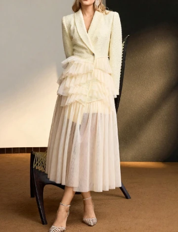 Rochie medie MOTF, galben Galben