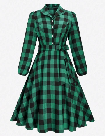 Rochie medie SHEIN CURVE, verde Verde