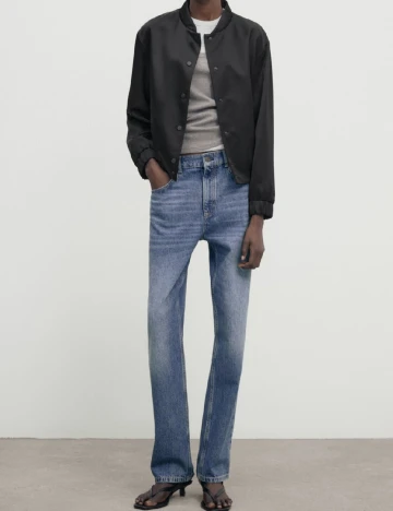 Jacheta Massimo Dutti, negru Negru