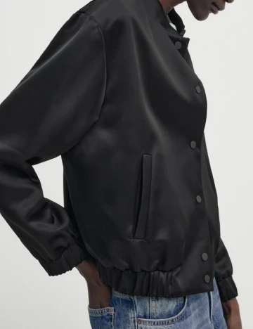 Jacheta Massimo Dutti, negru Negru