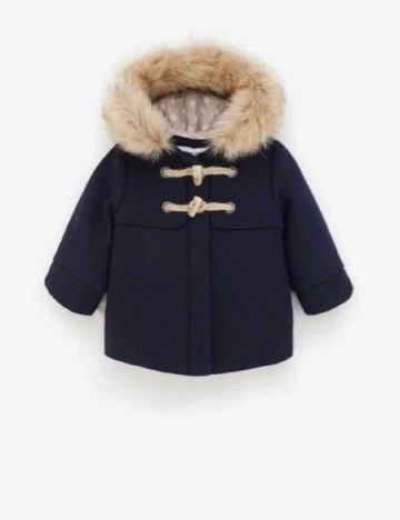 Palton Zara, bleumarin Albastru