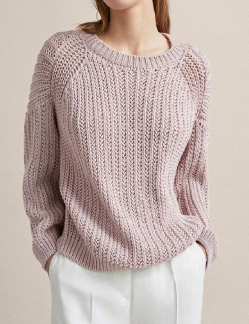 
						Pulover Massimo Dutti, roz pudra