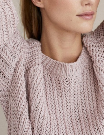 Pulover Massimo Dutti, roz pudra