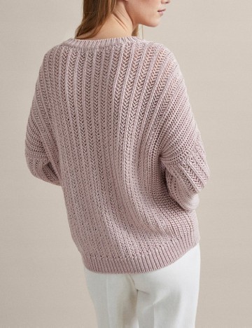 Pulover Massimo Dutti, roz pudra