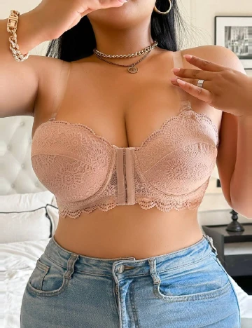 Set sutiene 2 bucati SHEIN CURVE, negru/roz Negru