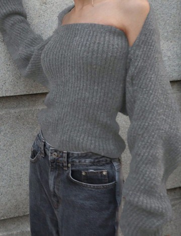 
						Set bluza si top Dazy, gri