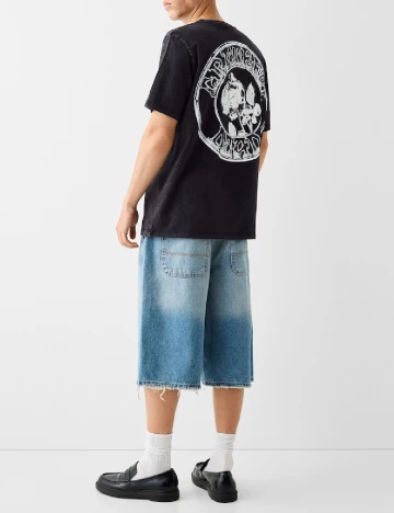 Tricou Bershka, negru Negru