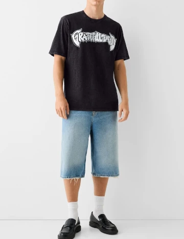 Tricou Bershka, negru Negru