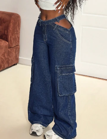 Blugi SHEIN, bleumarin Albastru