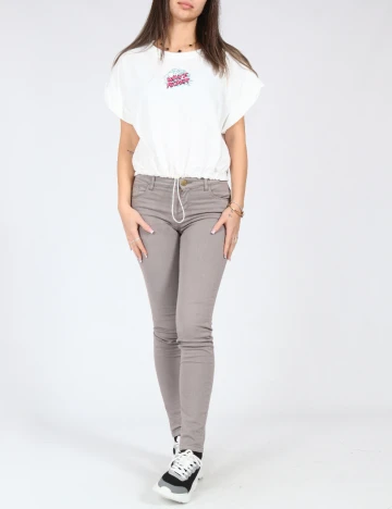 Bluza Bershka, alb Alb