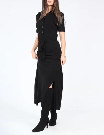 Rochie lunga Massimo Dutti, negru Negru