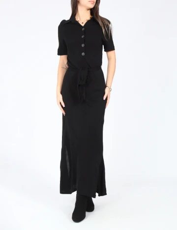 Rochie lunga Massimo Dutti, negru Negru