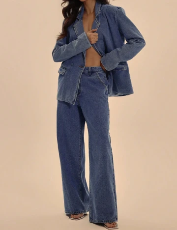 Blugi Musera, albastru Albastru