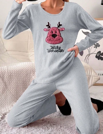 Pijama SHEIN, gri Gri