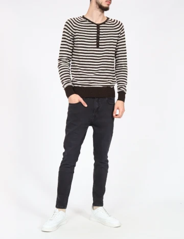 Bluza Zara, maro/ecru Maro