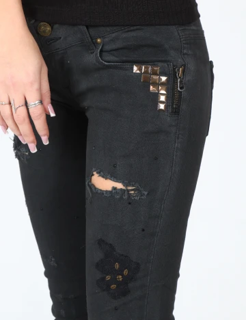 Blugi Bershka, negru Negru