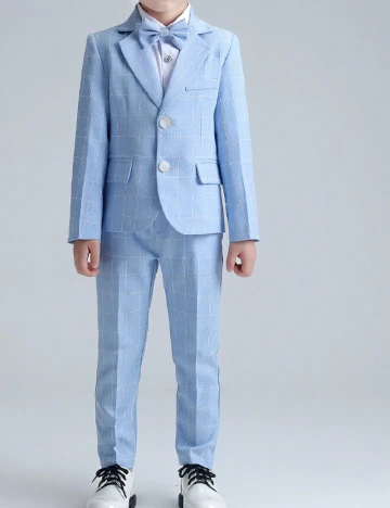 Costum Shein Kids, albastru Albastru