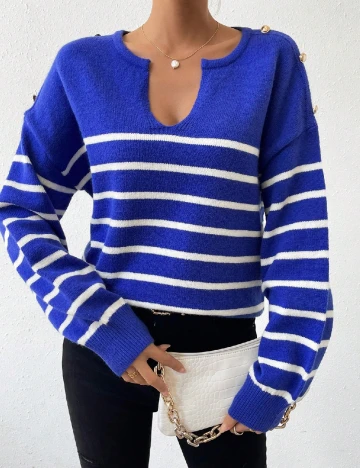 Pulover SHEIN, albastru Albastru