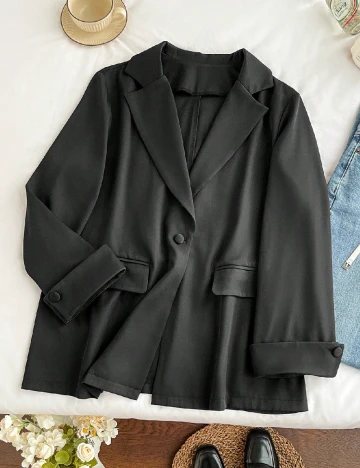 Sacou SHEIN CURVE, negru Negru