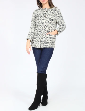 Jacheta Zara, alb/negru Alb