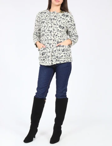 Jacheta Zara, alb/negru Alb