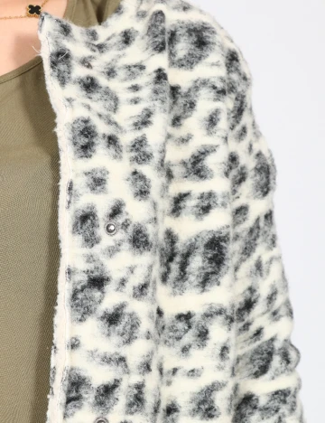 Jacheta Zara, alb/negru Alb