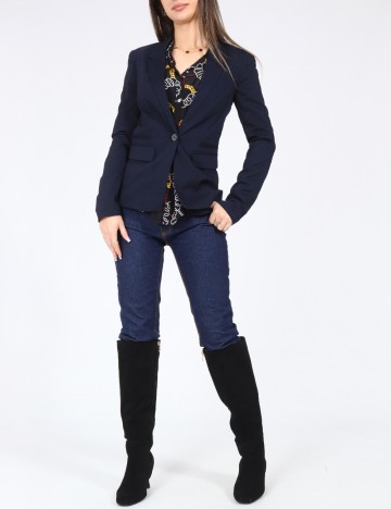 
						Sacou Bershka, bleumarin