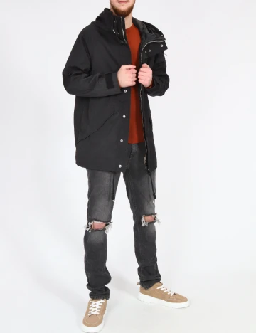 Geaca Pull&Bear, negru Negru