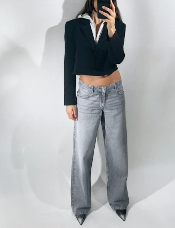 Jacheta Zara, gri/negru Negru