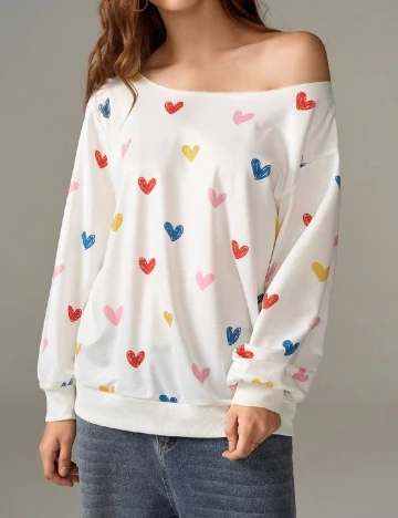 Bluza SHEIN, alb Alb